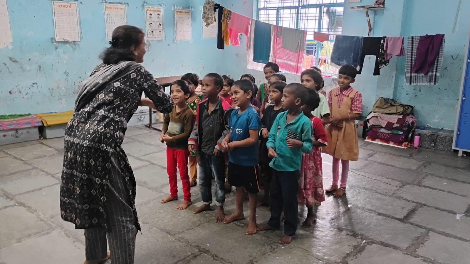 Children at a learning activity